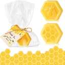 24 Set Baby Shower Favors Bee Party Favors Including Honeycomb Soap with Thank You Card Gift Honey Soap for Guest Gender Reveal Honey Gift Birthday Party Decorations (Yellow)