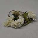 Kisflower 6pcs White Hydrangea Artificial Flowers - Faux Hydrangea Flowers, Fake Silk Flowers for Table Centerpiece, Silk Hydrangea Flowers with Stems for Home Wedding Party Decor