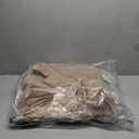 ULTCOVER Rectangular Patio Heavy Duty Table Cover - 600D Tough Canvas Waterproof Outdoor Dining Table and Chairs General Purpose Furniture Cover Size 111L x 74W x 28H Inch (Brown)