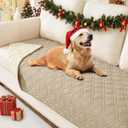 hyha Waterproof Dog Bed Blanket, Soft Pet Blankets, Waterproof Couch Cover for Dogs, Reversible Sofa Covers Washable for Furniture (30x70 Inch, Taupe/Beige)