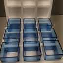 Square Glass Vases Set of 9, 4"x 4"x 4" Flower Vases for Centerpieces, Blue Glass Vase for Flowers, Small Vase for Wedding, Party, Home Office Decoration