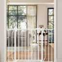 Baby Gate No Drilling, 29"-40" Auto Close Dog Gate Indoor for Doorways & Stairs, Pressure Mounted Adjustable Pet Gate, Easy Walk Through Child Gate for Children & Pets Stroller Friendly, White