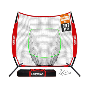 7x7ft/8x8ft Baseball Softball Net with Steel Frame for Batting, Hitting, Pitching, Portable Baseball Batting Net with Carry Bag, Great for All Levels
