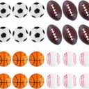 Super Z Outlet Mini Foam Sports Balls 24 Pack for Kids Adults Mini Baseball Football Basketball Soccer Stress Toy Game Party Decoration