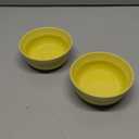 5.3 Inch Yellow Ceramic Small Dog Bowl Sets - Porcelain Wide Mouth Cat Food or Water Bowls, Cute Feeding Bowls for Indoor Small Size Dog, for Wet or Dry Food