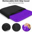 Purple Gel Honeycomb Slim 0.8 Seat Cushion for Office Chair, Breathable TPE, 15.35 x 13.78 x 0.87 in
