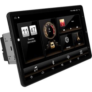 13.3 Inch Universal Double DIN Rotatable Android Car Stereo with 4GB+64GB IPS 19201080 Head Unit GPS Navigation Car Radio Compatible with Apple CarPlay/Android Auto Bluetooth 5.0 4G LTE