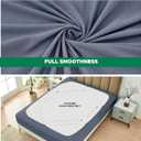 Biscaynebay Decorative Box Spring Cover Full & Full XL Size, Dark Grey Luxurious Jersey Knitting Stretchy Wrap Around 4 Sides Bed Skirt for Home/Hotels, Easy Fit Wrinkle & Fade Free Machine Washable