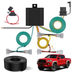 Nilight 4 Pin Trailer Wiring Harness Kit 56349 Vehicle Standard 4 Way Connector Custom for Toyota Tacoma 2016 2017 2018 2019 2020 2021 2022 2023 Simple Fit Tow Hitch Accessories