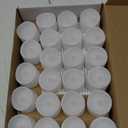 Homemory 48-Pack Novelty Flickering Flameless Tea Lights Candles, 200+Hours Battery-Operated LED Fake Candles for Wedding Table Centerpieces,Proposal,Anniversary, White Base, 1.5''  H1.3''