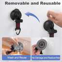 Heavy Duty Suction Cup Hooks, Car Camping Essentials Tie Down Suction Cups Anchor, Window Suction Cups with Hooks, Suction Cups for Glass, RV Van Car Awning, SUV Tent, Truck Camping, 2 Pcs