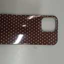 Yeddabox for iPhone 16 Pro Max Case Cute Polka Dot Phone Case Soft TPU Slim Shockproof Phone Cover for Women Girls, Brown