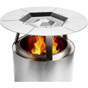 Fire Pit Heat Deflector for Solo Stove Bonfire 19.5", 304 Stainless Steel Heat Deflector for Solo Stove Fire Pit Captures and Redirects Warmth with 3 Detachable Legs