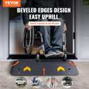 VEVOR 2" Rise Threshold Ramp Doorway, Recycled Rubber Power Wheelchair Ramp 3.64 Feet Long, 33069Lbs Load Capacity, Non-Slip Surface Rubber Solid Threshold Ramp for Wheelchair and Scooter