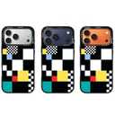 Clear TPU Phone Case Cover for iPhone with Design, Drop Protection, Cute Case for Girl Women (Grid, iPhone 17 Pro Max)