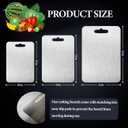 Stainless Steel Cutting Board Double Sided for Kitchen, Food Grade Chopping Boards Perfect for Cutting Meats, Fruits And Vegetables, Dishwasher Safe Easy to Clean (14"L x 10"W)