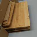 Bread Box,Pastry Display Case,Bread Holder for Kitchen Counter, Wooden Large Capacity Bread Storage Bin Breadbox Organizer for Kitchen Counter Corner (Raw wood)