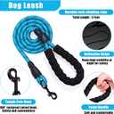 No Pull Dog Harness Adjustable Collar & Leash Set - Dog Halter Harnesses Collapsible Bowls & Poop Bag Dispenser Muzzle ID Tags Toys Fits Small Medium Large Dogs (Blue-M)