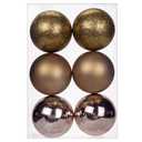 3.94" Large Christmas Balls Shatterproof Black Christmas Ornaments 6 Pcs Big Black Ornaments for Xmas Tree Holiday Wedding Party Decorations