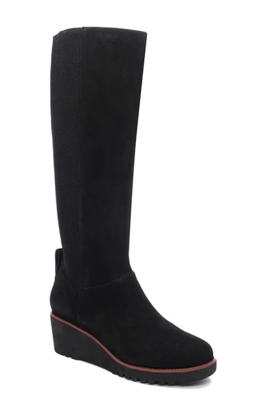 Women's Effect Wedge Knee High Boots In Black, 11M