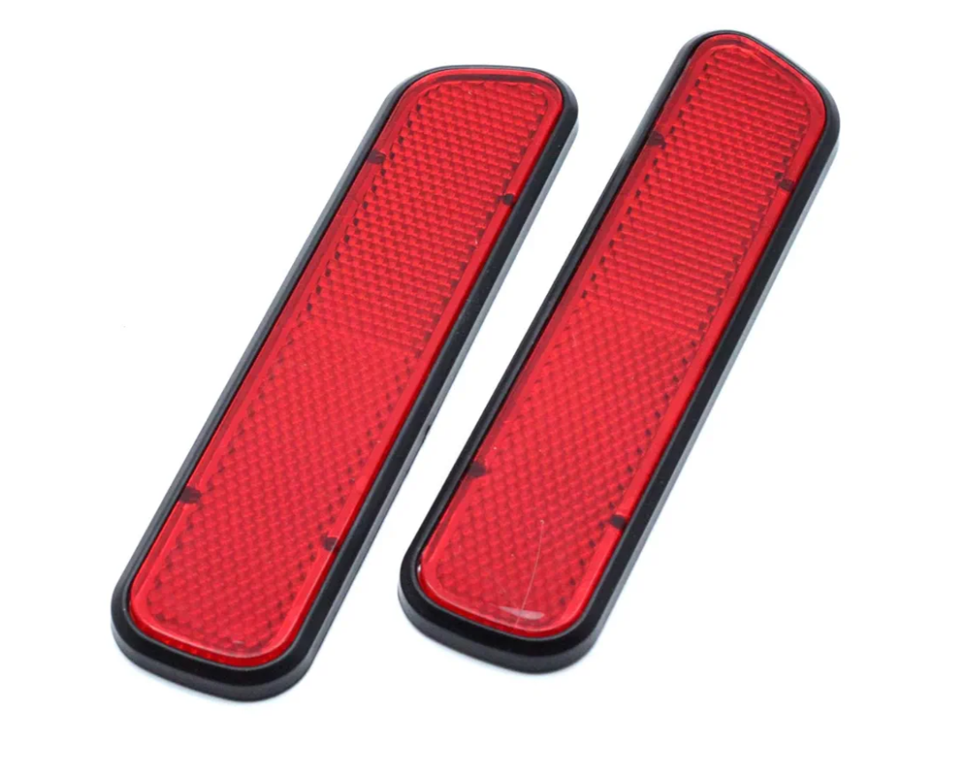 Car Reflective Sticker Stick-On Red Warning Safety Reflector Strips Pack of 2