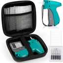 BEVTEE Price Tagging Guns for Clothes, Retail Price Tag Attacher Guns for Clothing (Not Stitch Gun), Includes 5 Needles, 1008 Barbs Fasteners, 1 Hard EVA Bag(Green)