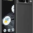 BREPRIO for Google Pixel 7 Pro Case, Slim Fit Design, Flexible Frosting TPU Scratch-Resistant Phone Case, Black, Pack 7