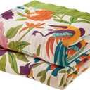 XIBLC Boho Throw Blanket for Bed, 100% Cotton Soft Rustic Quilt Fall Blanket, 50"x60" Colorful Floral Printed Farmhouse Decor Bed Blankets, All Season Rustic Reversible Bohemian Throw Quilt