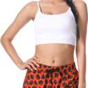 Nonwe Women's Swim Trunks Quick Dry Solid Summer Beach Shorts Mesh Lining (Red-26156)