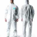 Hazmat Suits, Heavy Duty Full Body Disposable Paint Suits, Coveralls with Hood, Elastic Wrists & Ankles (XX-Large)
