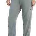 baleaf Women's Athletic Pants Quick Dry Joggers Water Resistant Lightweight Cycling Hiking Ankle Zipper Pockets UPF 50+ (Gray, XL)