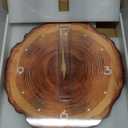 XNM Modern Wood Wall Clock for Living Room Decor Rustic Wall Clocks Battery Operated 12 Inch Brown Annual Ring Wall Clock Non Ticking (MDF No Solid Wood)