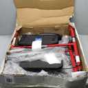 Medline Superlight Folding Aluminum Mobility Rollator Walker, Red, 250 lb. Weight Capacity, 6" Wheels, Adjustable Arms and Seat, Foldable Rolling Walker for Seniors