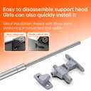 2PCS 100N 10inch Soft Close Hinge Lid Gas Support rods, Pneumatic Struts can Automatically Rise and Fall Slowly, can be Opened and Closed Within The Range of 0-110 Degrees(Silver