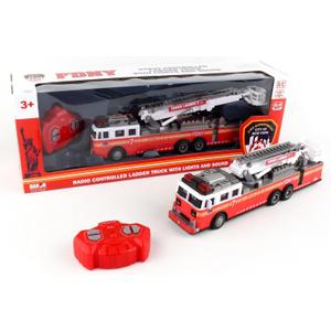 Daron FDNY Radio Control Ladder Truck  Officially Licensed Fire Department of New York RC Fire Truck Toy with Lights & Sounds  Extendable Swivel Ladder  Kids Ages 3+