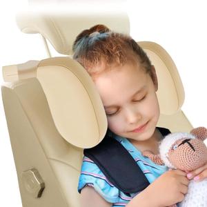 Car Headrest Pillow For Kids, Adjustable Head Neck Support Pillow, U- Shaped, Travel Sleeping Car Headrests, Only for Car Seat Headrest, Bag Hanger, Not for Fixed or Integrated headrests, (Beige) Car Headrest Pillow For Kids, Adjustable Head Neck Support Pillow, U- Shaped, Travel Sleeping Car Headrests, Only for Car Seat Headrest, Bag Hanger, Not for Fixed or Integrated headrests, (Beige)