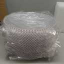 24 Pack Clear Charger Plates With Rose Gold Beaded Rim, 13 Inch Acrylic Round Plate Chargers for Dinner, Plastic Decorative for Table Setting, Wedding, Party, Event (Rose Gold)