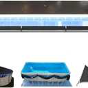 30x50Ft Pool Cover with Side Storage for Inground Pools, Oval and Rectangular Above Ground Pool, One-Piece Pool Cover, Preventing Waterlogging, UV and Weather Resistant WP:10000kPa+ (Black)