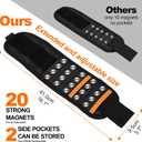 Magnetic Wristband for Tools (2-Pack)-Gift for Men, Tool Belt for Men & Women-Heavy-Duty 20-Magnet for DIY & Construction, Holds Screws-Ideal Gift for Father, Handyman, Husband