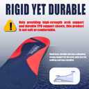 Hard and Durable Orthopedic Arch Support Shoe Insoles for Foot (Black, 9)