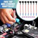 uxcell 1 Set Universal 7pcs Car Fuse Tap Add a Circuit Adapter 12V with 7pcs 3A Low Profile Mini APS Blade Type Fuse