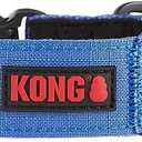 KONG Ultra Durable Padded Comfort Handle Dog Collar (Medium, Blue)
