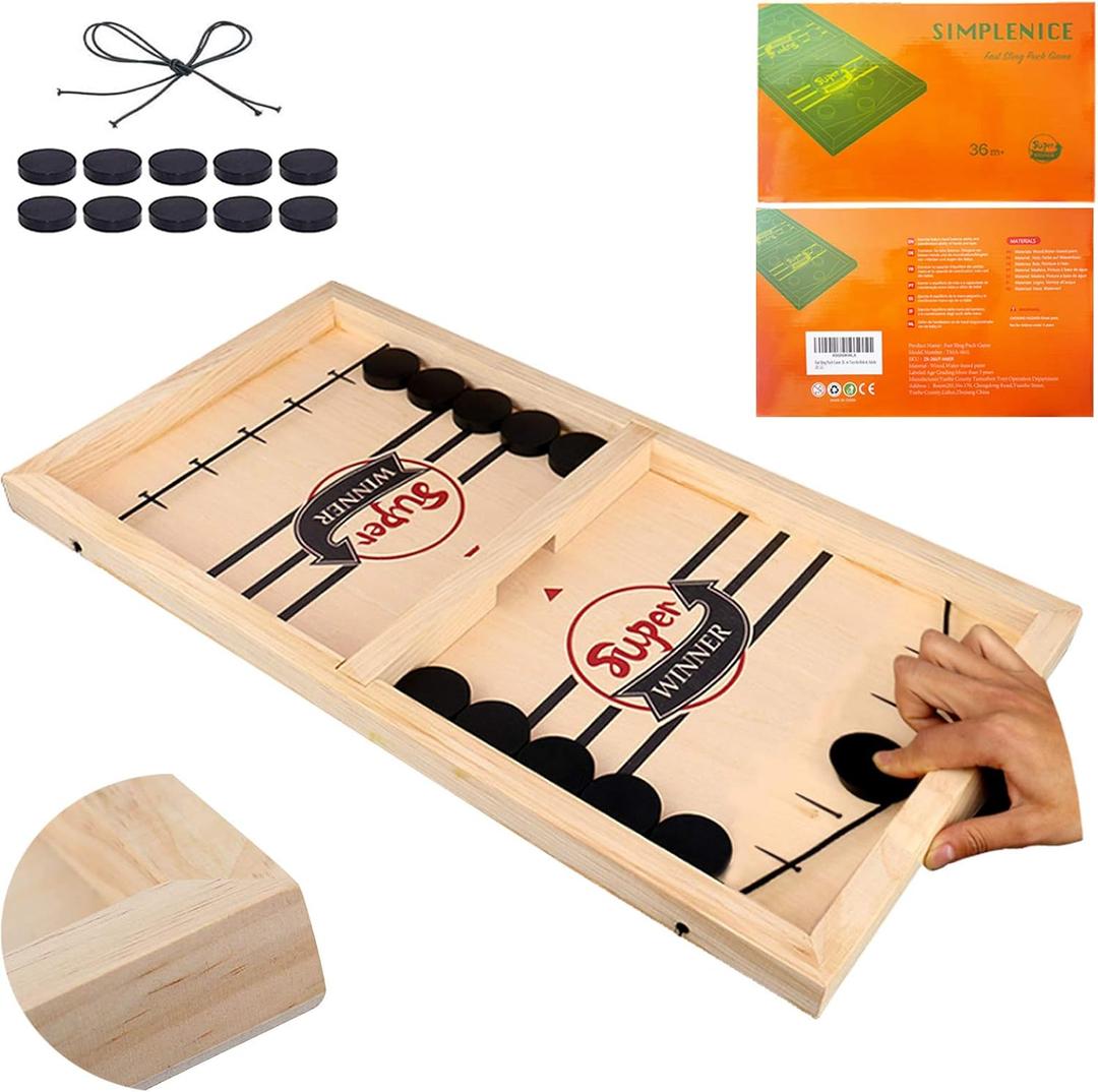 Fast Sling Puck Game,Sling Puck Game, Sling Board Games Toy,Paced Winner Board Games Toys for Kids & Adults (14.4*8,5") Fast Sling Puck Game,Sling Puck Game, Sling Board Games Toy,Paced Winner Board Games Toys for Kids & Adults (14.4*8,5")
