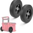 2 Pack 9.3 Inch Packout Toolbox Wheels,Replacement Wheels fit for Milwaukee 48-22-8426 Packout Rolling Toolbox, PU Rubber Material Enhanced Maneuverability