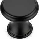 Ravinte 25 Pack Matte Black Kitchen Cabinet Knobs, Solid Black Pulls Zinc Handles Simple Drawer Cabinet Hardware for Cupboard Drawer Knobs