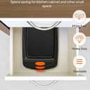 3-Pack Baking Sheet Pan Set, Nonstick Cookie Sheets with Orange Silicone Handles, Easy to Clean Bakeware Trays for Oven Roasting & Baking