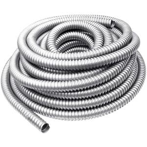 NIDAYE 50 ft 1/2 Inch Reduced Wall Flexible Metal Conduit, Galvanized Steel Outdoor Electrical Conduit for Greenfield Wiring, Cable Management