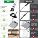 11.61" Chicken Poop Scooper & Rake 2-in-1+ 9.84" Pooper Scoopers, 25" to 67" Large Metal Litter Scoop with Adjustable Stainless Steel Handle for Farm Sifting Coops Cleaning Chicken Litter Pet Waste