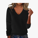 SERYU Cashmere Sweaters for Women V Neck Long Sleeve Jumper Knitted Pullover Warm Lightweight Wool Sweater Tops, Size M