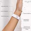 Solace Bands Lightweight Perma Watch Band - Universal Fit for Apple Watch Bands for Women & Men, iWatch Bands for 38mm 40mm 41mm 42mm 44mm 45mm 49mm Ultra, SE, Series 11 10 9 8 7 6 5-1 (Matte Solid)